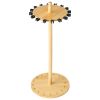Fishing Rod Holders for 16 Fishing Poles, Wood Round Fishing Rods Rack for Garage Organization and Storage, Floor Stand Space-Saving Equipment