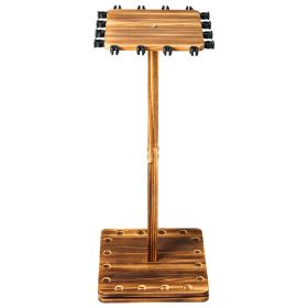 Fishing Rod Holders for 16 Fishing Poles, 360° Rotating Wood Fishing Rods Rack for Garage Organization and Storage, Floor Stand Space-Saving Equipment