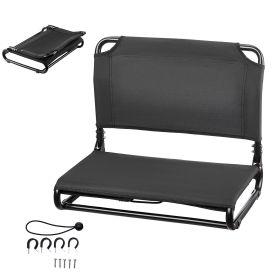 Kayak Seat, Folding Kayak Seat with Comfortable Back Support, Aluminum Alloy Frame & 600D Oxford Fabric, Easy Assembly for Paddling