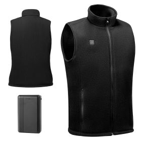 Heated Vest, Men Electric Heating Vest with 16000 mAh Battery Pack, 6 Heating Zones Lightweight Rechargeable Winter-Vest with 3 Levels