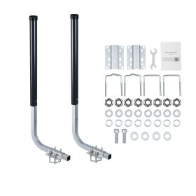 Boat Trailer Guides, 40 in/48 in Height Guide Poles, 2PCS High-Hardness Steel Trailer Guide-Ons, Adjustable Guide Poles with PVC Pipes, for Ski Boats