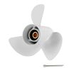 Outboard Propeller, Upgrade OEM 15 Spline Tooth Aluminum Outboard Boat Propeller Fit Yamaha Engines 50-130 HP, 4-1/4" Gearcase, 3-Blade