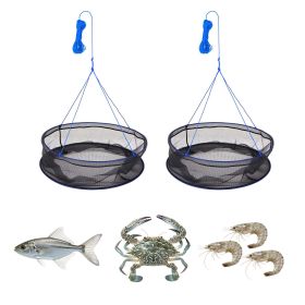 Foldable Fishing Net, Landing Fishing Pier Nets, Portable Drop Net for Pulling up Fish, Durable and Fish-friendly, with Rope and Storage Bag