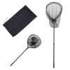 Fishing Net, Landing Nets with Telescopic Handle, Portable Lightweight Stronger 6063 Aluminum Fish Gear, Nylon Covered PVC, Durable and Fish-friendly