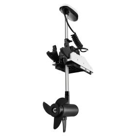 Electric Trolling Motor, 12V 55lbs Thrust with GPS, 10-Speed Bow Mounted Saltwater Outboard Boat Motor with Remote Control & LCD Battery Indicator