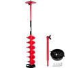 Ice Drill Auger, 6" Diameter Nylon Ice Auger, 39" Length Ice Auger Bit,Auger Drill with 11.8" Extension Rod,Auger Bit with Drill Adapter