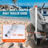 Boat Trailer Guide, 60″ with LED Light Trailer Guide Poles, 2PCS High-Hardness Steel Trailer Guide-Ons, Trailer Guides with PVC Pipes, for Ski Boat