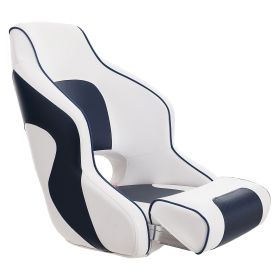 Captain Bucket Seat Boat Seat, Flip Up Boat Seat, with Thickened Sponge Padding, Flip-up Bolster Boat Captain Chair for Fishing Boat, Sightseeing Boat