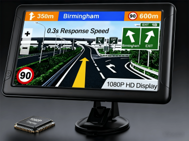 Latest upgrade in 2025, car GPS navigator, 9-inch navigation system, lifetime map updates, real-time voice assistant broadcasting