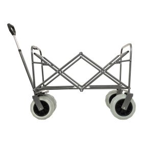 Fishing Cart with Rod Holders ,Beach Wagon with Big Wheels for Sand 500lbs capacity - All Terrain Steel Frame Utility Cart with 9" Pneumatic Tires