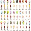3OT!Lot 30pcs Trout Spoon Metal Fishing Lures Spinner Baits Bass Tackle Colorful
