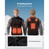 Heated Vest, Men Electric Heating Vest with 16000 mAh Battery Pack, 6 Heating Zones Lightweight Rechargeable Winter-Vest with 3 Levels