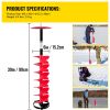 Ice Drill Auger, 6" Diameter Nylon Ice Auger, 39" Length Ice Auger Bit,Auger Drill with 11.8" Extension Rod,Auger Bit with Drill Adapter