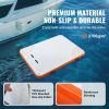 Inflatable Floating Dock, 10 x 8FT Inflatable Dock Platform, Non-Slip Water Floating Dock Mat with Detachable Ladder & Portable Carrying Bag