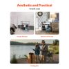 Fishing Rod Holder for 15-Rods, Mobile Fishing Pole Rack Cart with Wheels, Fish Gear Equipment Organizer for Garage Home Indoor Use