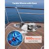 Vertical Fishing Windlass, 12V DC 1100W, Windlass Anchor Systems Fit for 1/4-Inch Chain or 9/16 & 5/8 Inch Nylon Rope, Max Pull 700 lbs