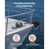 Horizontal Fishing Windlass, 12V DC 600W, Windlass Anchor Systems Fit for 1/4-Inch Chain or 9/16 & 5/8 Inch Nylon Rope, Max Pull 573 lbs