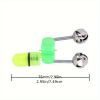 10 pcs LED Night Fishing Bite Bait Alarm 2 Bells Light Rod Tip Clip Alert Ring