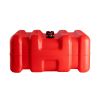 Portable Fuel Tank, 12 Gallon/55L, Plastic Outboard Marine Tank with Hose, Easy to Carry for Yacht, Fishing, Deck Boats, Red