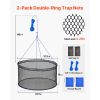 Foldable Fishing Net, Landing Fishing Pier Nets, Portable Drop Net for Pulling up Fish, Durable and Fish-friendly, with Rope and Storage Bag