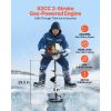 Gas Powered Ice Auger, 52CC 2-Stroke Ice Fishing Augers with 8" Steel Drill Bit, Cold-Resistant & Portable Post Hole Digger