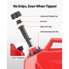 Metal Fuel Container, 5.3 Gallon, Fuel Jerry Can with Spout and Comfort Handle, 6 L/min Max Flow Rate