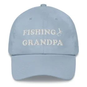 Grandpa Fishing Hat with Fly (Color: Blue)