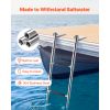 Boat Ladder, 4 Steps, Stainless Steel Telescoping Folding Swim Deck Ladder for Rear Entry Inboard